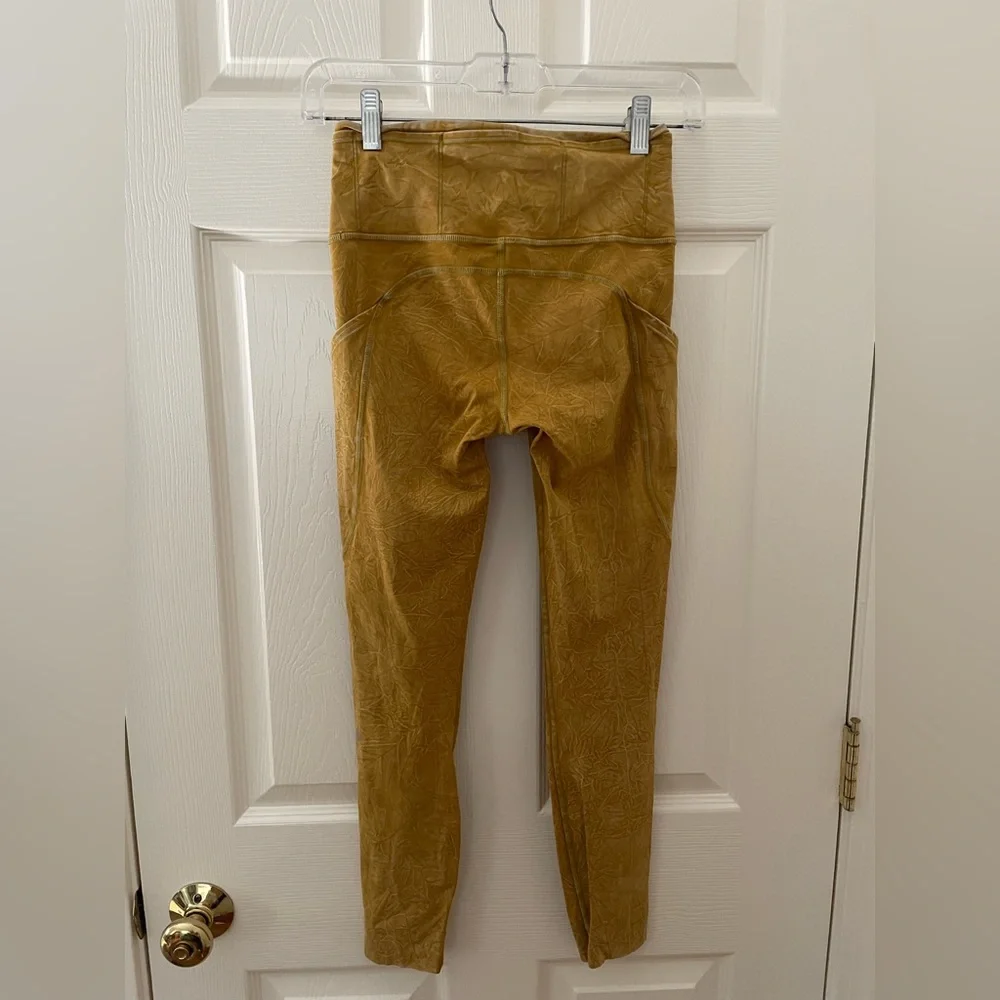 Lululemon Fast and Free High Rise Legging 25” Ice Dye Spiced Bronze Size 4 - Picture 3 of 7